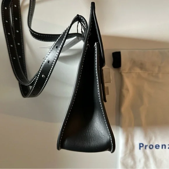 Proenza Schouler PS11 Convertible Box Bag Leather Black White NWT Auth - Picture 4 of 9
